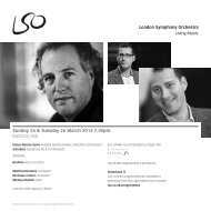 Concert Programme - London Symphony Orchestra