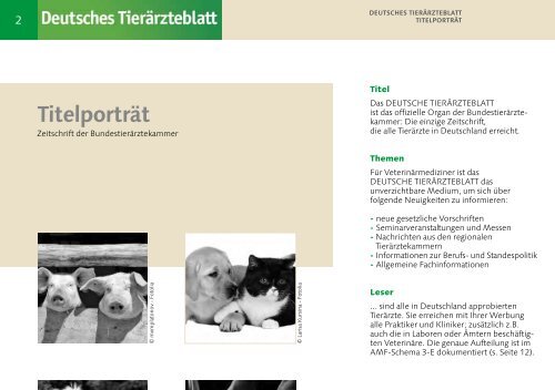 Mediadaten Deutsches Tierärzteblatt - Schlütersche ...