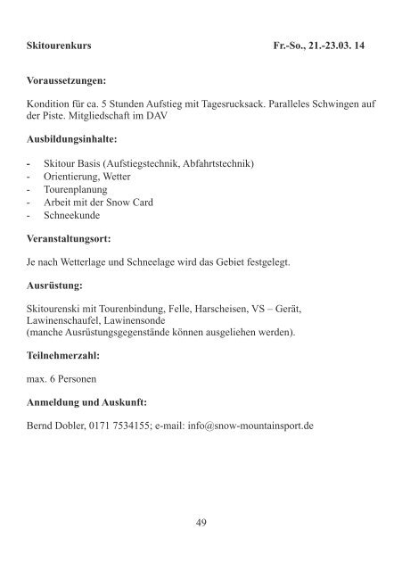 Mitteilungsblatt der Sektion Amberg - DAV – Sektion Amberg