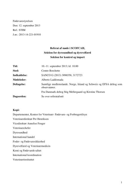 Referat - Fødevarestyrelsen