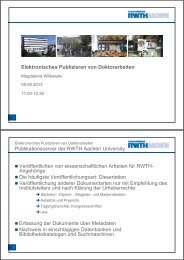 Elektronisches Publizieren von Doktorarbeiten