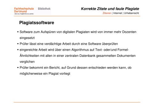 Korrekte Zitate und faule Plagiate - Informationskompetenz