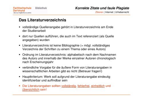 Korrekte Zitate und faule Plagiate - Informationskompetenz