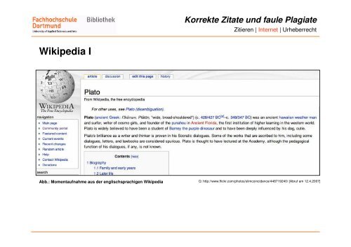 Korrekte Zitate und faule Plagiate - Informationskompetenz