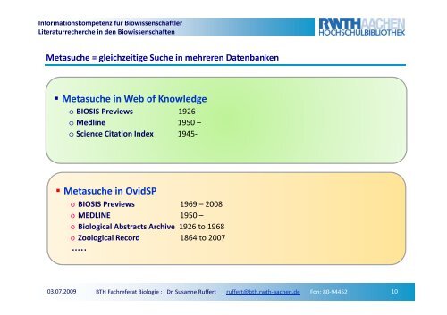 Literaturdatenbanken im Bereich Life-Science