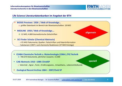 Literaturdatenbanken im Bereich Life-Science