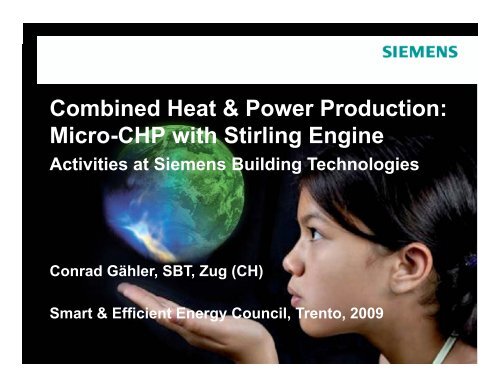 Combined Heat & Power Production: Micro-CHP with Stirling Engine