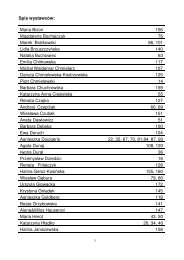 Spis wystawcÃ³w: Maria Bizon 156 Magdalena Bochajczuk 76 Marek ...