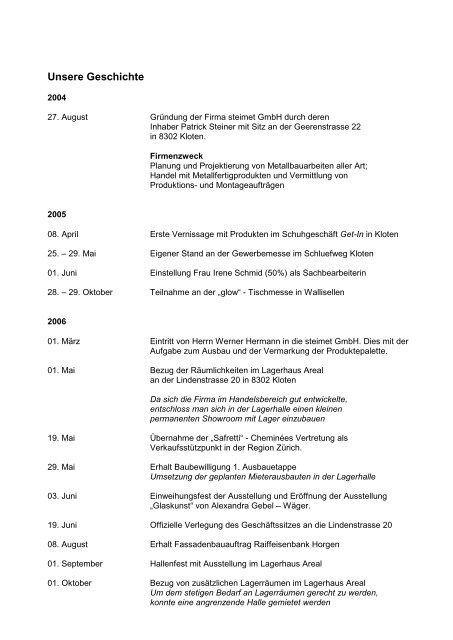 steimet Presseinformation 2008 - Wetter.ch