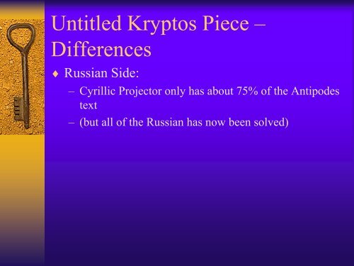 Kryptos & The Cyrillic Projector