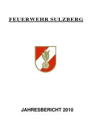 FEUERWEHR SULZBERG JAHRESBERICHT 2010