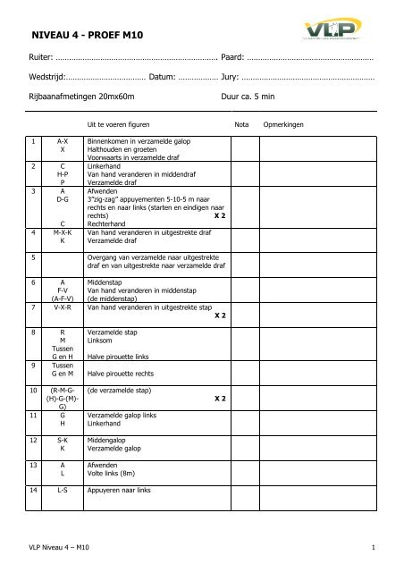 NIVEAU 4 - PROEF M10 - VLP