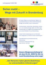 Sicher mobil â Wege mit Zukunft in Brandenburg