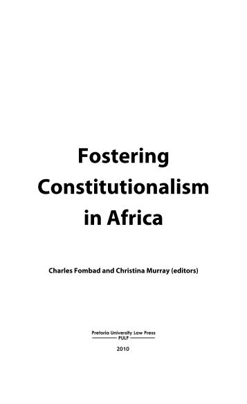 Fostering Constitutionalism in Africa - PULP