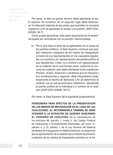 La representación procesal de las coaliciones - Tribunal Electoral ...