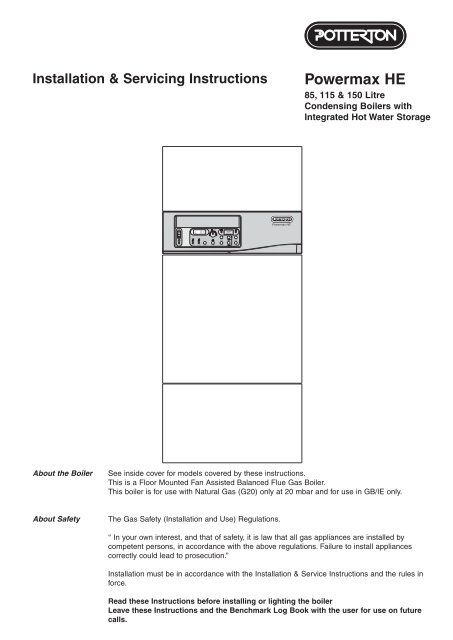 Powermax HE Installation & Servicing Instructions - AC Wilgar