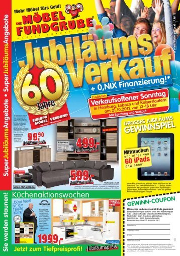 Super Jubiläums-Angebote! - Möbel Fundgrube Martin Eckert GmbH