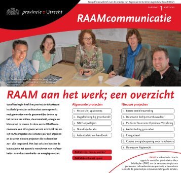 Nieuwsbrief Raam nr 1 april 2012 - Provincie Utrecht