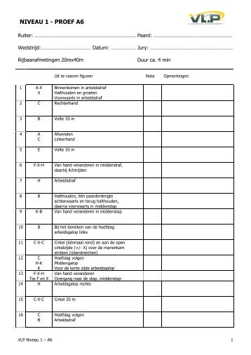 A6 proef niveau 1 - VLP