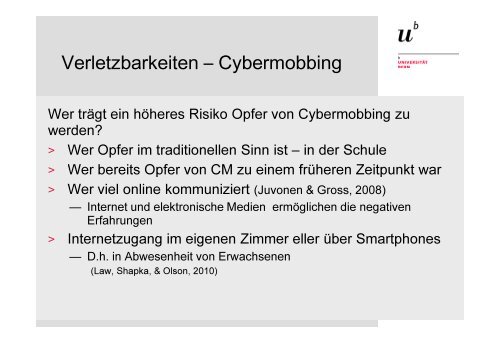 Cybermobbing - Jugend und Gewalt