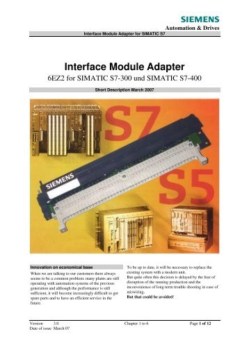 Interface Module Adapter - Siemens