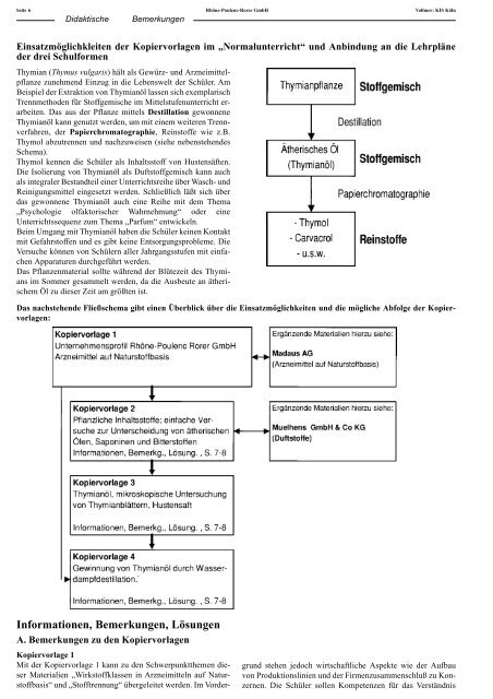 Rhone-Poulenc Rorer GmbH - Portal Schule Wirtschaft