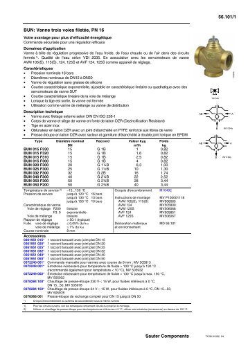 Vanne trois voies filetÃ©e, PN 16 - sauter-controls.com sauter-controls ...