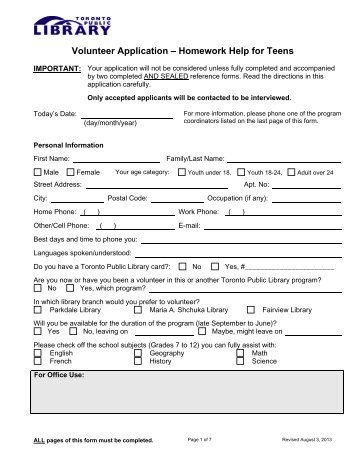 Homework help volunteer