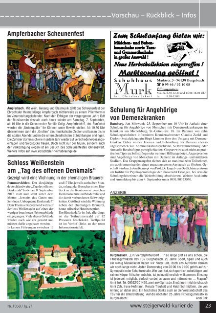 Ausgabe 1058 - Steigerwald-Kurier