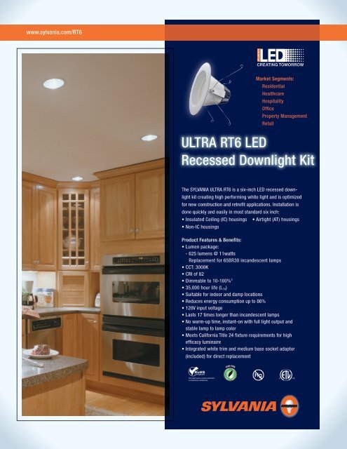 ULTRA RT6 LED Recessed Downlight Kit - Albrite Lighting