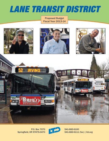 2013-2014 Proposed Budget - Lane Transit District