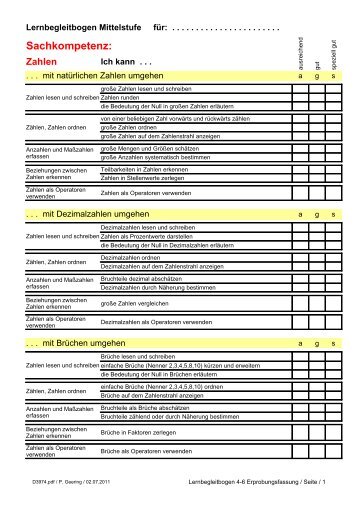 Lernbegleitbogen