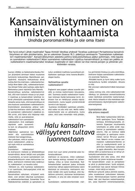 Suomen Unima ry:n lehti - Unima.nu
