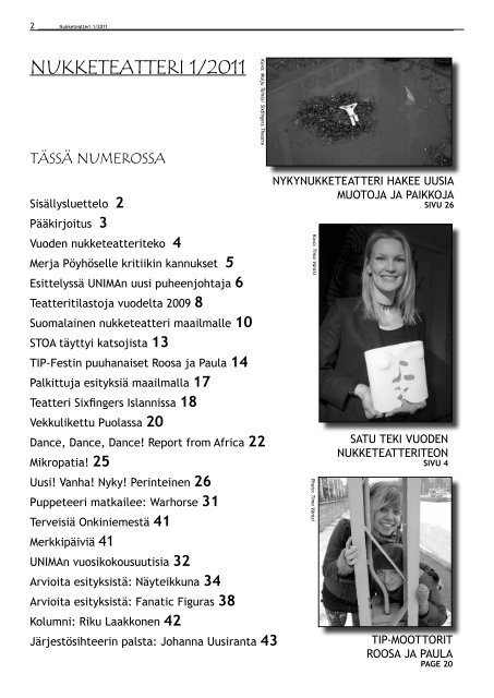 Suomen Unima ry:n lehti - Unima.nu