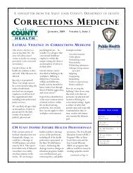 CORRECTIONS MEDICINE - St. Louis County