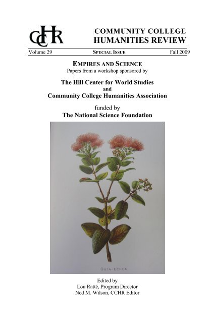 Volume 29, Empires and Science, Fall 2009 - Community College ...