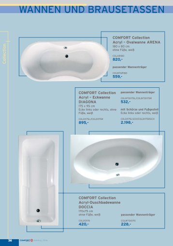WANNEN UND BRAUSETASSEN