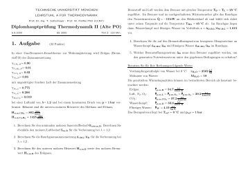 Angabe - Lehrstuhl fÃ¼r Thermodynamik - Technische UniversitÃ¤t ...