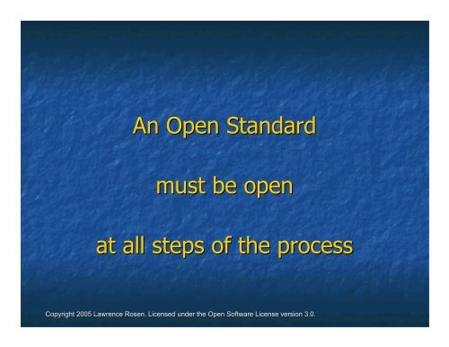 Defining "Open Standards - The Bolin Group