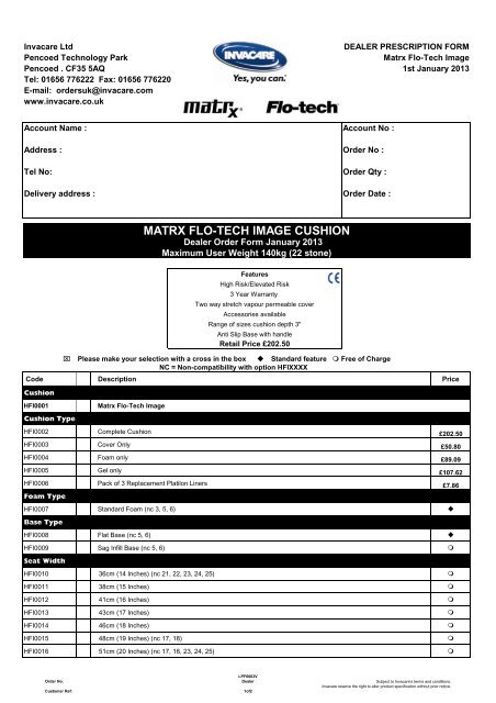 Matrx Flo-tech Image.pdf - Invacare UK