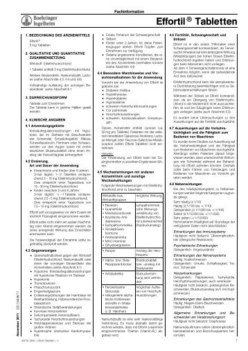 EffortilÂ® Tabletten - Home selfmedic.de