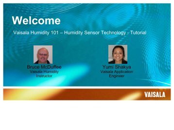 Vaisala Humidity 101 - Humidity Sensor Technology Tutorial