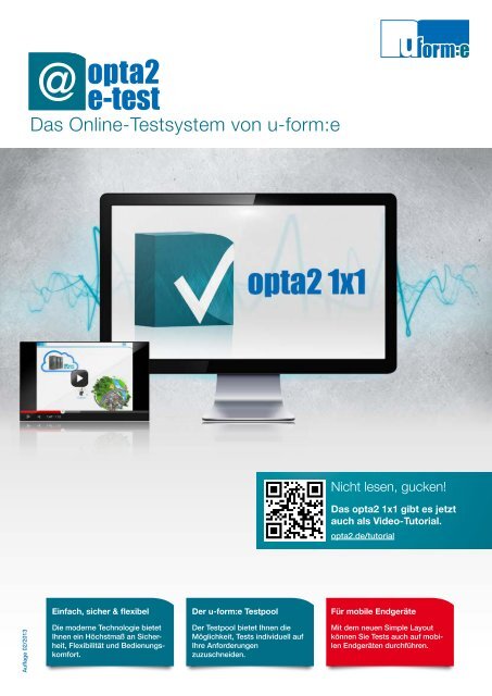 Das Online-Testsystem von u-form:e