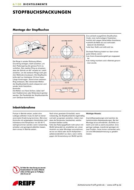 standardprogramm o-ringe - REIFF Technische Produkte