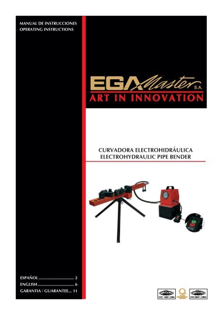 curvadora electrohidrÃ¡ulica electrohydraulic pipe bender - Ega Master