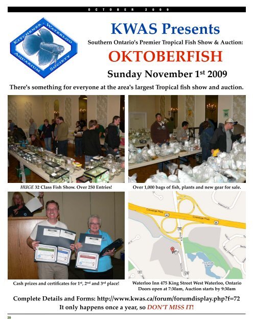 October 2009 - Kitchener Waterloo Aquarium Society