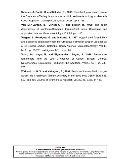 biostratigraphy and paleoecology of cretaceous/tertiary boundary in ...