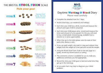 Daytime Wetting & Stool Diary