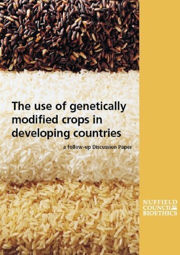 GM crops in developing countries: full discussion paper