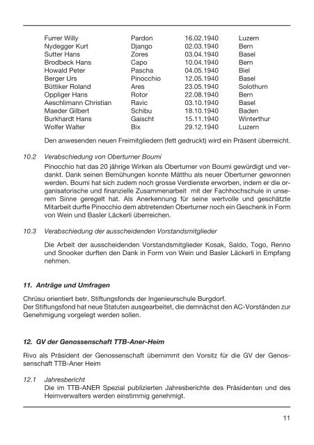 DER TTB-ANER - Turnverein Technikum Burgdorf